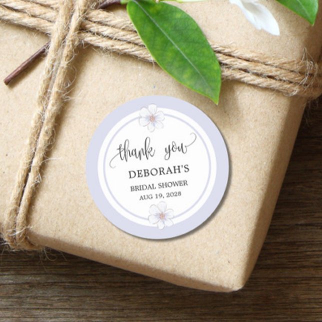 Sticker Rond Fête des mariées florale de lavande (Créateur téléchargé)