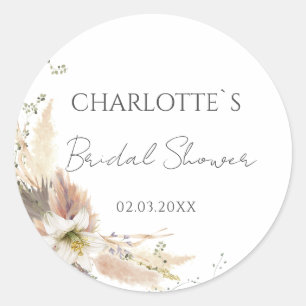 STICKER ROND FÊTE DES MARIÉES MARIAGE BOHO