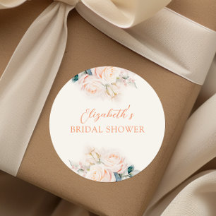 Sticker Rond Fête des mariées Pastel Blooms