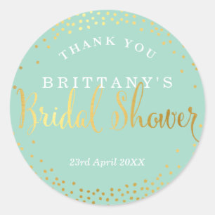 Sticker Rond FÊTE DES MARIÉES SEAL élégant mini confetti ment o