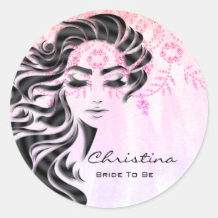 Sticker Rond Fête des mariées Sweet 16th Makeup Princess Royal
