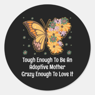Sticker Rond Fête Des Mères Adoption Parents Adopté Stepmaman