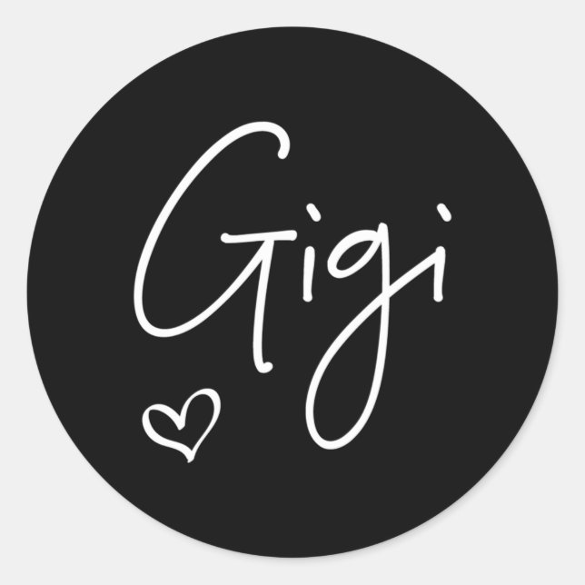 Sticker Rond Fête Des Mères De Gigi Grandma Grand-Parents (Devant)