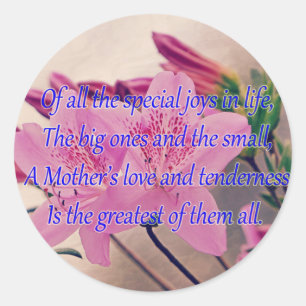 Sticker Rond Fête des mères - Joie spéciale