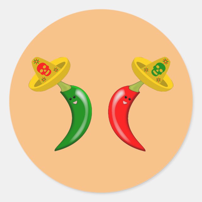 Sticker Rond Fête des Mexicains Morts (Devant)