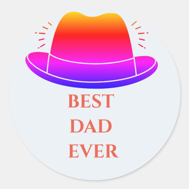 Sticker Rond Fête des pères (Devant)