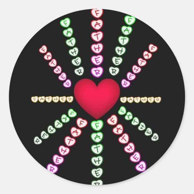 Sticker Rond Fête des pères (Devant)