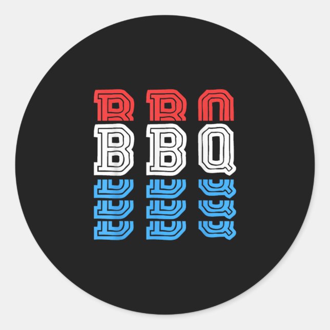 Sticker Rond Fête des pères barbecue barbecue  commémorative (Devant)