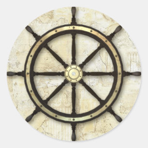 Sticker Rond Fête des pères - Captains Wheel