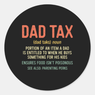 Sticker Rond Fête des pères de définition de taxe Chemin 2