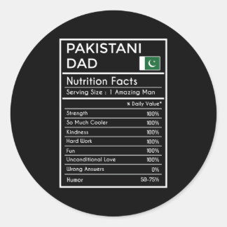 Sticker Rond Fête des pères de la valeur nutritive du papa paki