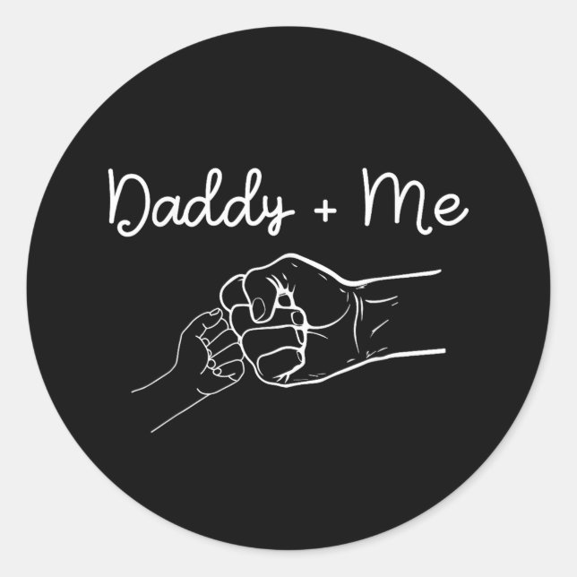 Sticker Rond Fête des pères drôle (Devant)