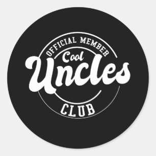 Sticker Rond Fête des pères du Club des Uncles Cool officiels
