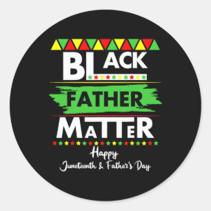 Sticker Rond Fête des pères du problème du père noir Junetten A