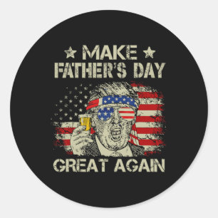 Sticker Rond Fête des pères Grand Encore Papa Ltsp Drôle Donald
