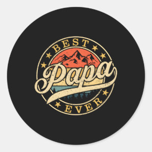 Sticker Rond Fête des pères Papa Ever Papa