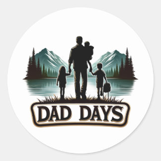 Sticker Rond Fête des pères papa jours