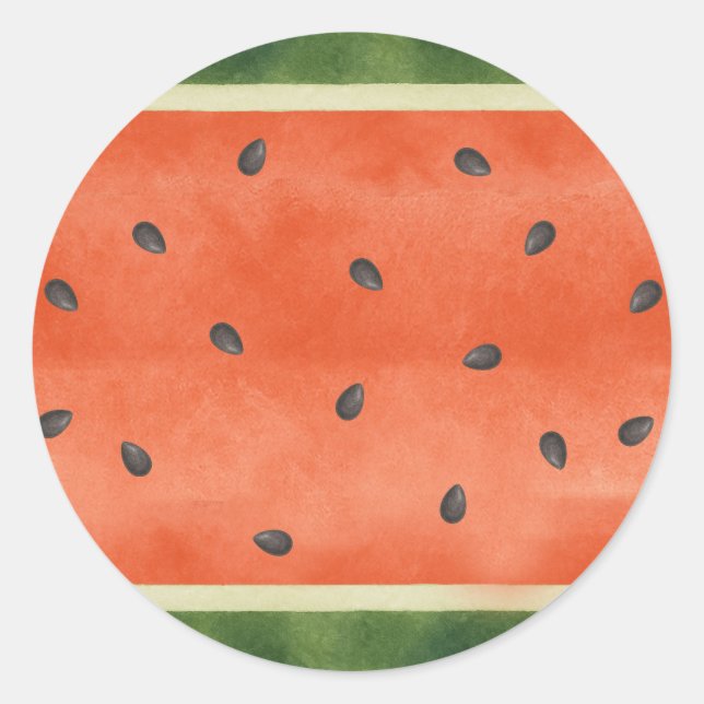 Sticker Rond Fête d'été pastèque de quelque manière que vous la (Devant)