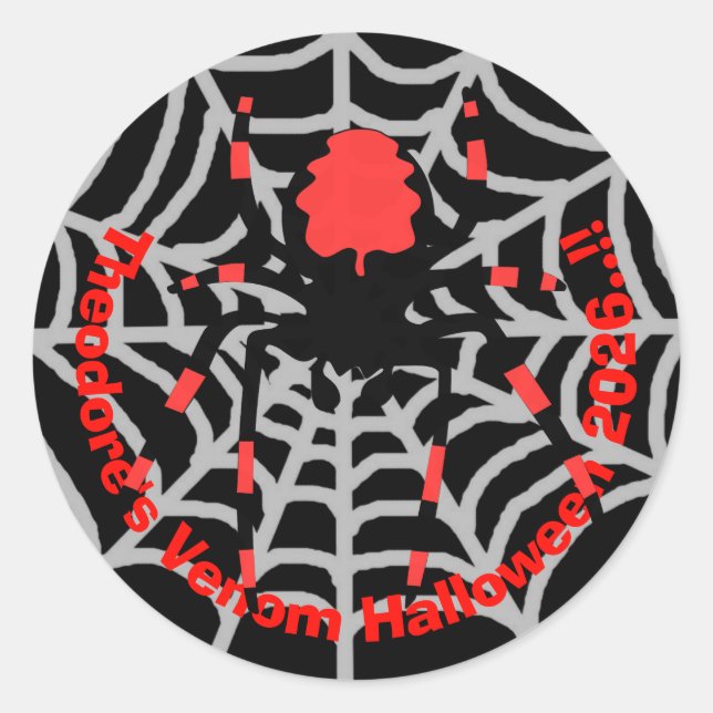 Sticker Rond Fête d'Halloween Enfants Venom (Devant)