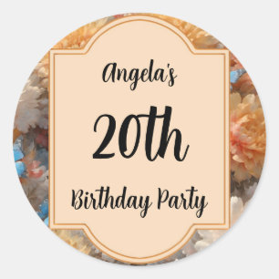 Sticker Rond Fête du 20e anniversaire