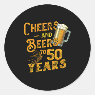 Sticker Rond Fête Du 50E Anniversaire 1970 Soeurs Et Bières À 5