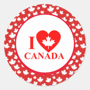 Sticker Rond Fête du Canada