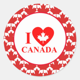 Sticker Rond Fête du Canada