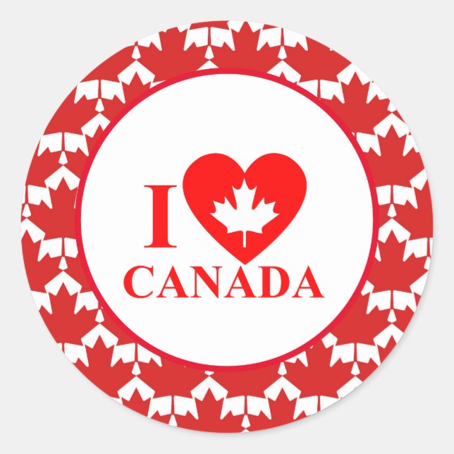 Sticker Rond Fête du Canada (Devant)