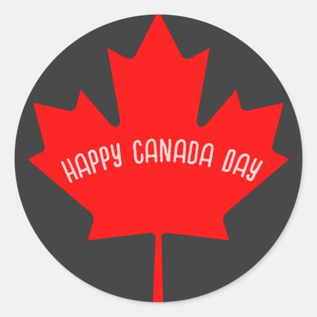 Sticker Rond Fête du Canada (Devant)