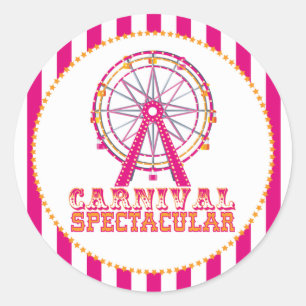 Sticker Rond Fête du Carnaval et du Cirque
