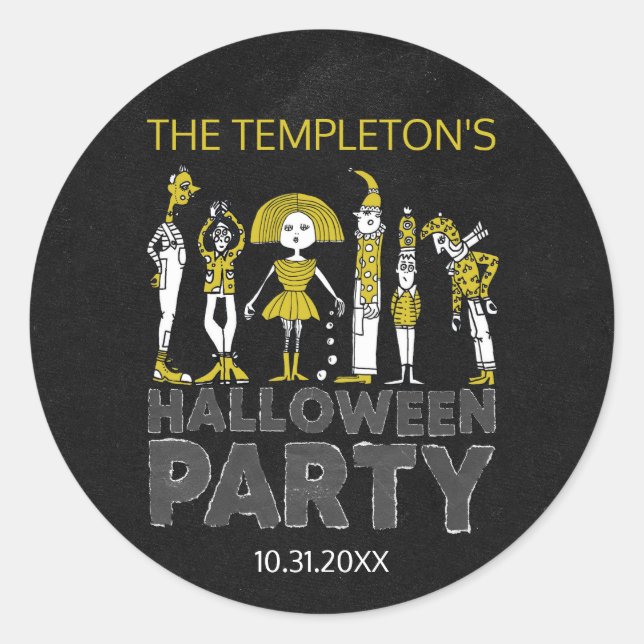 Sticker Rond Fête du costume d'Halloween (Devant)