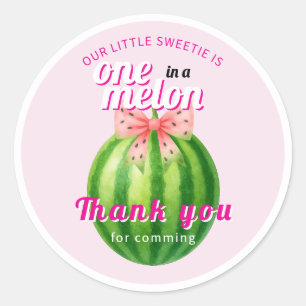 Sticker Rond Fête du premier anniversaire de Sweet Melon