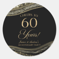Fête élégante d'anniversaire de 60 ans en agate no