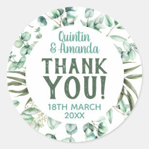 Sticker Rond Fête Eucalyptus Foliage Favoriser