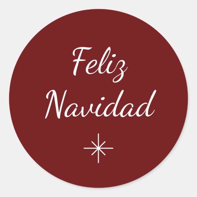 Sticker Rond Fête Fête Fête Fête Fête Fête Fête Fête Rouge (Devant)