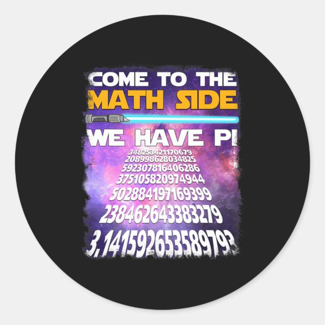 Sticker Rond Fête Nationale Du Pi 14 Mars 2025 Venez À Math Sid (Devant)