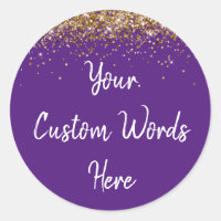 Fête Personnalisée Favoriser Anniversaire Purple O