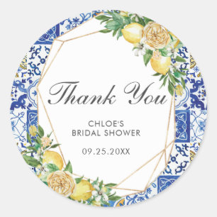 Sticker Rond Fête prénatale de mariage de naissance méditerrané