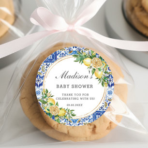 Sticker Rond Fête prénatale de mariage de naissance Méditerrané