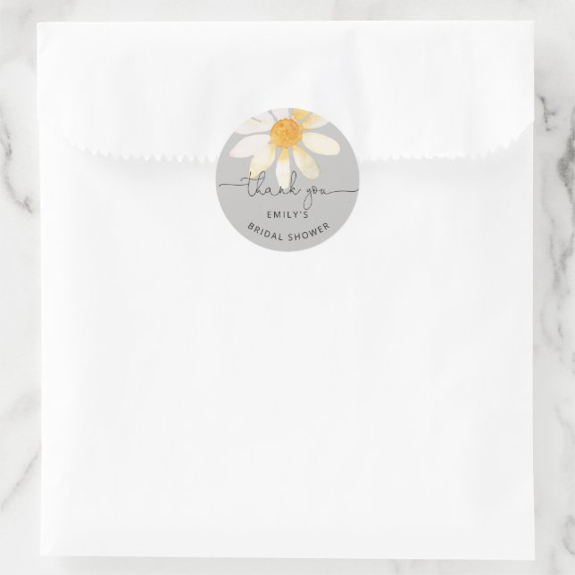 Sticker Rond Fête prénuptiale avec des fleurs sauvages (Sac)
