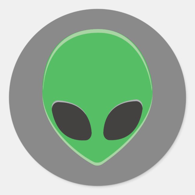 Sticker Rond Fête spatiale extraterrestre de l'homme vert perso (Devant)