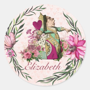 Sticker Rond Fête sur le thème d'Alice au Pays des Merveilles s