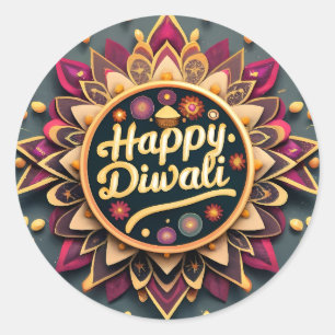 Sticker Rond Fêtes de Diwali