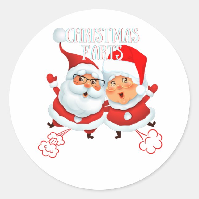 Sticker Rond Fêtes de Noël (Devant)