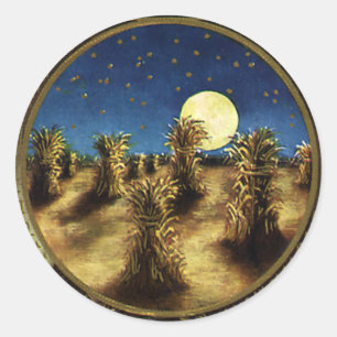 Sticker Rond Fêtes Vintage, une joyeuse fête de Thanksgiving