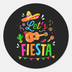 Sticker Rond Fêtons la fête du costume de Cinco De Mayo