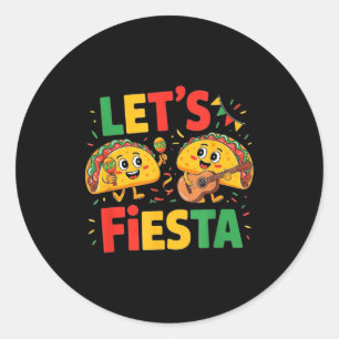 Sticker Rond Fêtons le cinq mai pour femmes hommes tout-petit