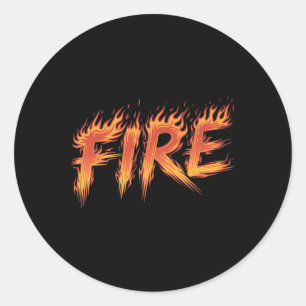 Sticker Rond Feu Costume d'Halloween Couples correspondants à l