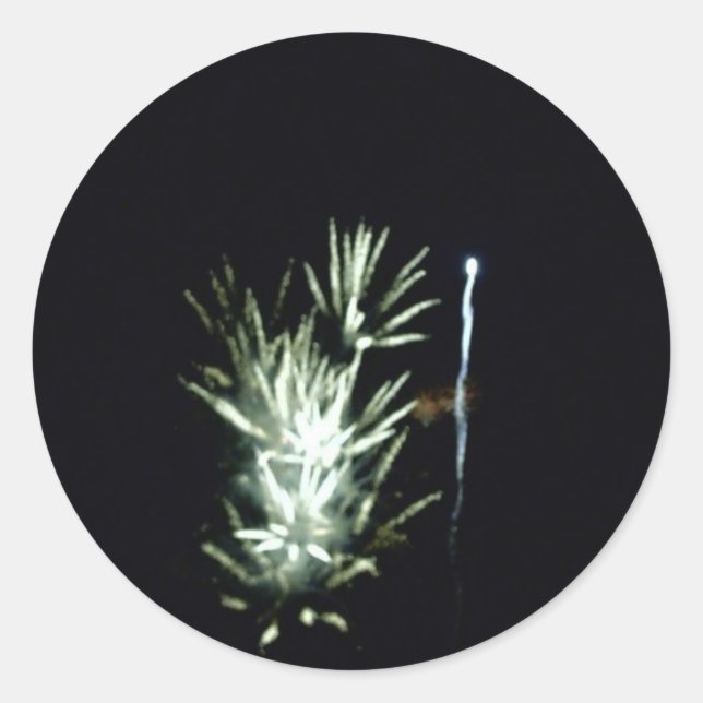 Sticker Rond Feu d'artifice ! 4 juillet (Devant)