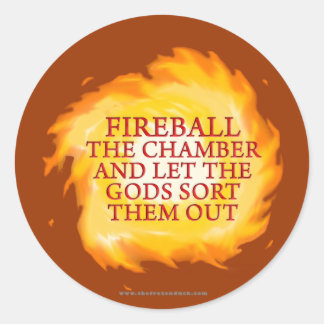 Sticker Rond Feu de balle dans la chambre